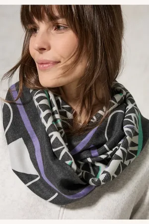 CECIL Damen Loop-Schal mit Print in , Gr: One size