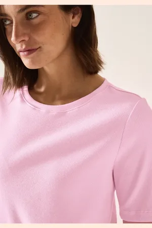 CECIL Damen Basic Rippstruktur T-Shirt in , Gr: L