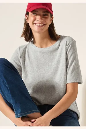 CECIL Damen Basic Rippstruktur T-Shirt in , Gr: L