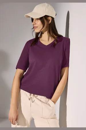 CECIL Damen Basic V-Neck T-Shirt in , Gr: 3XL