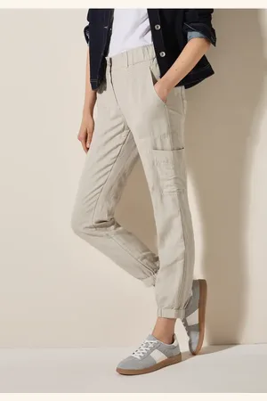 CECIL Damen Leinenmix-Hose im Cargo-Look in , Gr: XXL