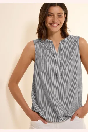 CECIL Damen Seersucker Blusentop in , Gr: 3XL