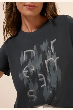 CECIL Damen T-Shirt mit Folienprint in , Gr: L