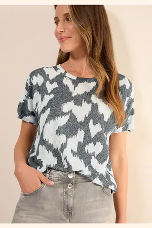 CECIL Damen Gemustertes Crepé Shirt in , Gr: L