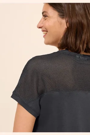 CECIL Damen T-Shirt mit Meshdetail in , Gr: L