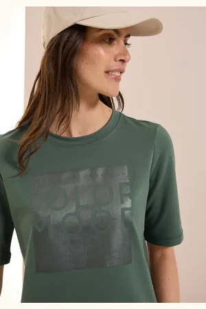 CECIL Damen Softes Shirt mit Folienprint in , Gr: L