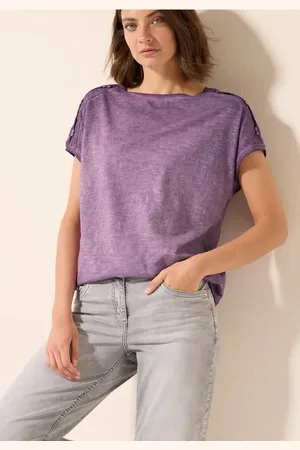 CECIL Damen T-Shirt mit Knopfdetail in , Gr: L