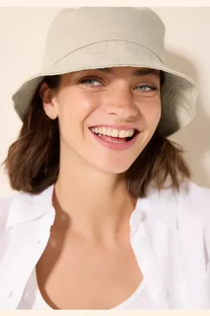 CECIL Damen Leinen Bucket Hat in , Gr: One size