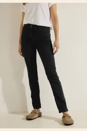 CECIL Damen Dunkle Straight Fit Jeans in , Gr: 25