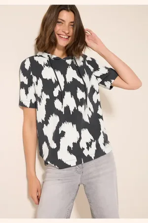 CECIL Damen Ottoman Shirt mit Kapuze in , Gr: L