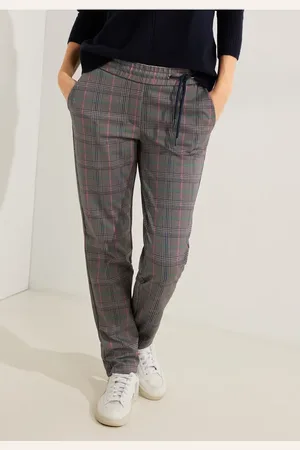 CECIL Damen Karierte Casual Fit Hose in , Gr: XXL