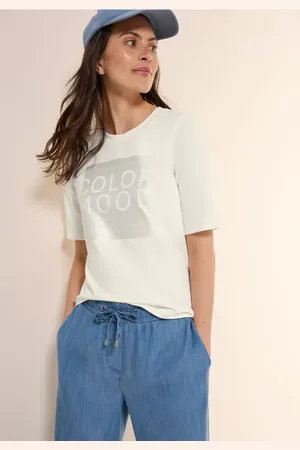 CECIL Damen Softes Shirt mit Folienprint in , Gr: L