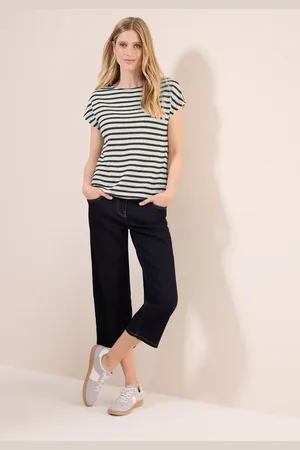 CECIL Damen Gestreiftes Jacquard Shirt in , Gr: 3XL