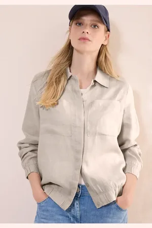 CECIL Damen Leinenblouson mit Hemdkragen in , Gr: L