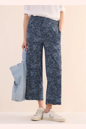 CECIL Damen Gemusterte Wide Leg Hose in , Gr: XXL