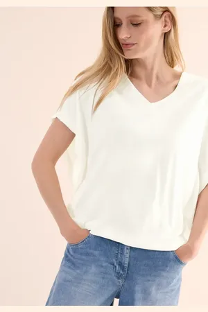 CECIL Damen Lässiges V-Neck Shirt in , Gr: L