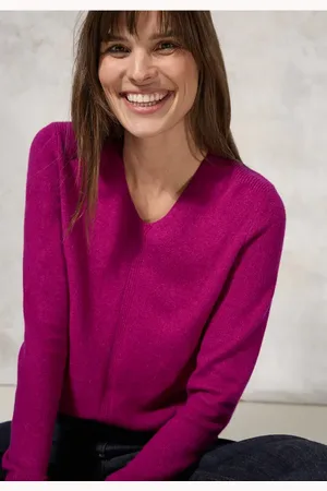 CECIL Damen Kuscheliger V-Neck Pullover in , Gr: XS