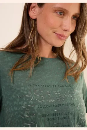 CECIL Damen T-Shirt mit Schmucksteinen in , Gr: L