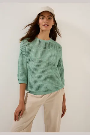 CECIL Pullover im Häkel-Optik