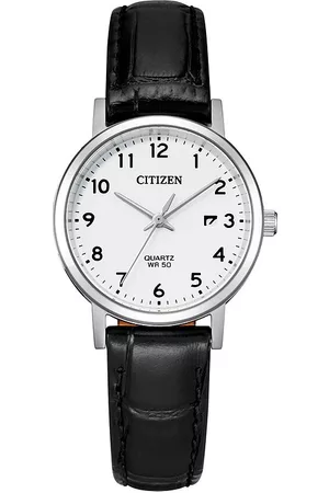 Citizen Damen Uhren mit Lederarmband - Damenuhr Leder Sport Quartz