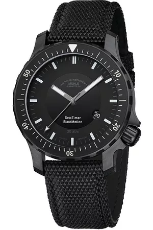 Mühle-Glashütte Herrenuhr Sea-Timer Blackmotion