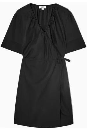 COS Damen Kleider - MINI LINEN-BLEND WRAP DRESS