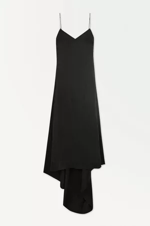 COS Damen Lange Kleider - THE V-NECK LINEN MAXI DRESS
