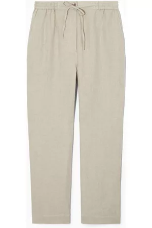 COS Damen Cropped Jeans - BARREL-LEG LINEN PANTS