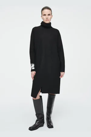 COS Asymmetrisches Kleid Aus Merinowolle
