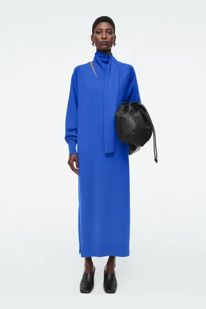 COS Maxikleid Aus Wolle Mit Schaldetail