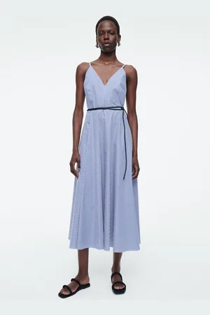 COS Gestreiftes Midikleid In A-Linie