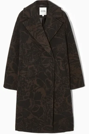 COS Zweireihiger Oversized-Wollmantel Mit Print