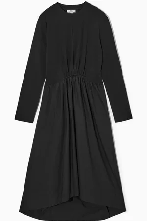 COS Asymmetrisches Midikleid Mit Raffungen