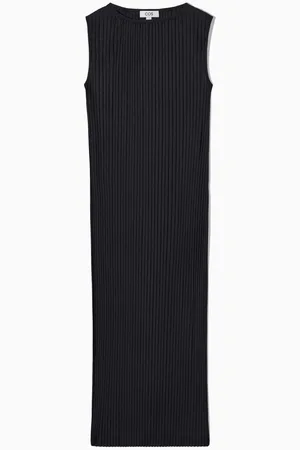 COS Ärmelloses Plissiertes Maxikleid