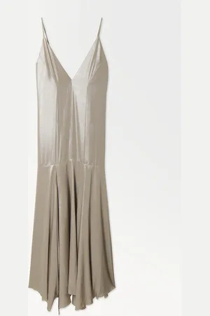 COS Das Ausgestellte Trägerkleid In Metallic-Optik