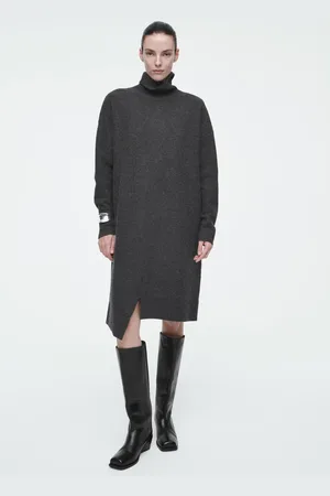 COS Asymmetrisches Kleid Aus Merinowolle