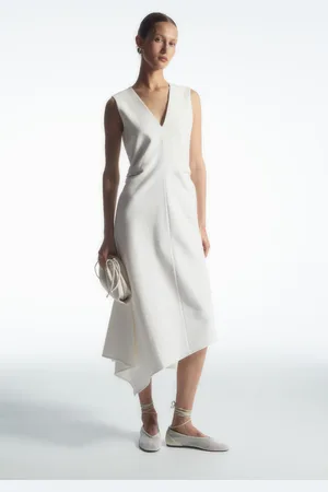 COS Asymmetrisches Midikleid Mit Raffungen