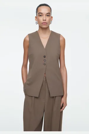 COS Elegante Lange Weste Aus Twill