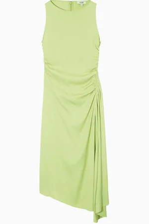COS Asymmetrisches Midikleid Aus Satin Mit Raffungen
