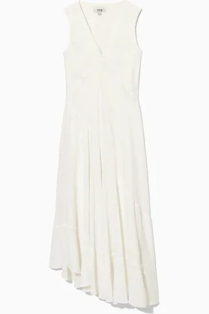 COS Fliessendes Asymmetrisches Midikleid