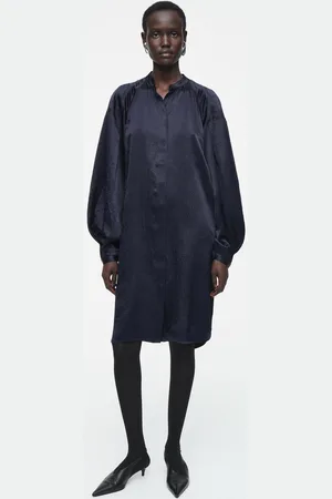 COS Midikleid Aus Satin Mit Falten