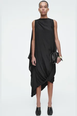 COS Drapiertes Midikleid Mit Bubble-Saum