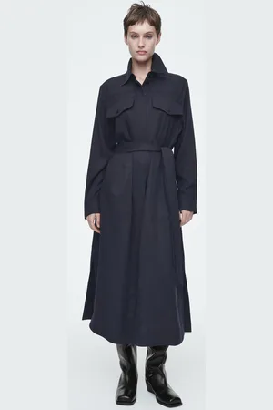 COS Hemdkleid In Midilänge Mit Gürtel