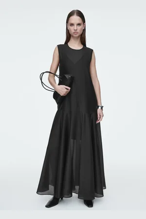 COS Durchscheinendes Maxikleid