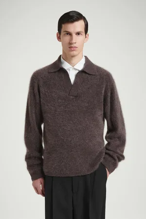 COS Das Poloshirt Aus Gebürstetem Kaschmir