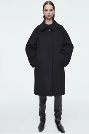 COS Einreihiger Oversized-Wollmantel