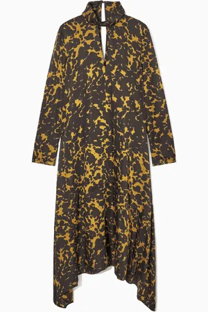 COS Asymmetrisches Midikleid Mit Print