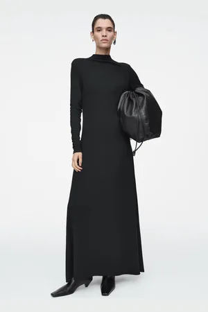 COS Langärmliges Maxikleid Mit Wasserfallausschnitt