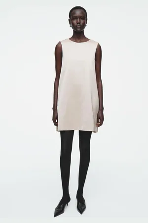 COS Minikleid Aus Satin Mit Racer-Ausschnitt