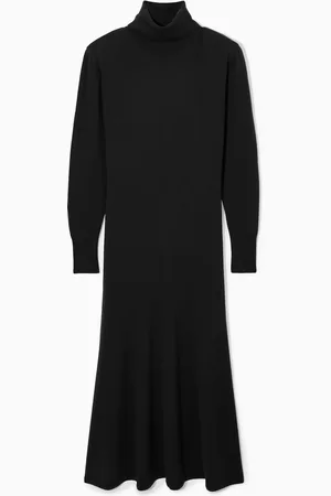 COS Maxikleid Aus Merinowolle Mit Markanten Schultern